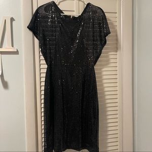 DKNY black sequin dress NWT sz 4